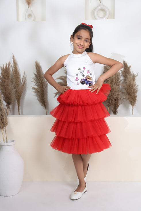 HEART CAR GIRL DRESS